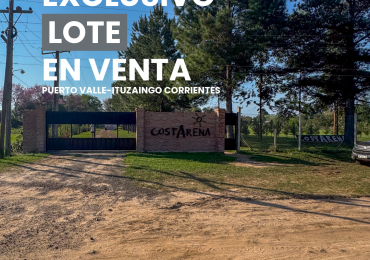 HERMOSO LOTE EN VENTA-COSTARENA ITUZAINGO CORRIENTES